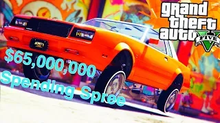 GTA5 - 65,000,000 Spending Spree, Part 1! Cars, Planes, Yacht, and More!