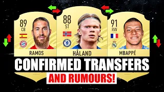 FIFA 22 | NEW CONFIRMED TRANSFERS & RUMOURS! 🤪🔥 ft. Haaland, Mbappe, Ramos… etc