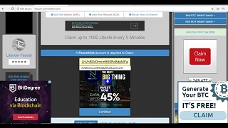 Claim up to 1500 Litoshi Every 5 Minutes From a Trusted site