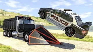 Crazy Police Chases #60 - BeamNG Drive Crashes