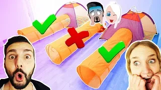 WÄHLE NICHT FALSCHEN TUNNEL SCHLEIM CHALLENGE! Schleimzutaten oder Strafe! Kaan vs Nina machen Slime