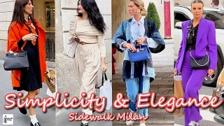 Dominating Autumn Fashion in Elegance and Simplicity | Most Stylish Outfit in #streetstyle of Milan