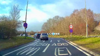 A55 N Wales Expressway, J36 Warren Interchange to Hoole Island Cheshire - 9/12/23 // dashcam footage