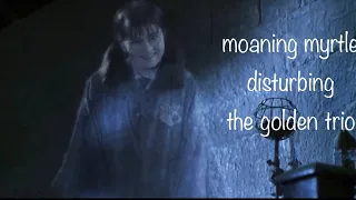 moaning myrtle disturbing the golden trio for 2 minutes straight