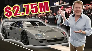 FERRARI F40 SELLS BIG! The Most Expensive Cars Sold at Barrett-Jackson Scottsdale