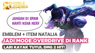 Emblem + Item Racikan Natalia Auto Mode Overdrive Di Rank!