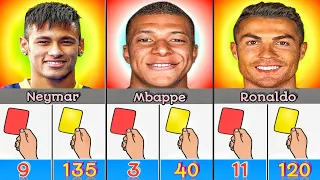 The Number of YELLOW and RED Cards Given to the Best Football PLAYER'S  2023⚡️3D