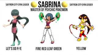 Gen 1 Pokemon trainer sprites evolution (Gym Leader Edition)