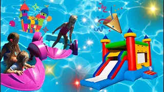 Гигантская Надувная Горка/ надувные аттракционы Wet And Dry Inflatable Park