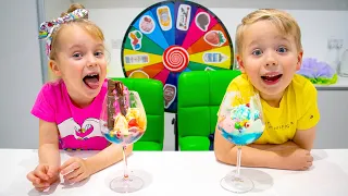 Gaby and Alex - Mystery Wheel of Ice Cream Challenge