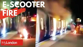 E-Scooter explodes at tube station