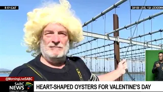 Heart-shape oysters for Valentine's Day