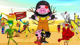 Squid Game Mega Siren Head, Cartoon Dog, Cartoon Cat | Roblox Piggy Animation | GV Studio