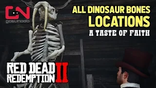 Red Dead Redemption 2 - All 30 Dinosaur Bones Locations - A Taste of Faith