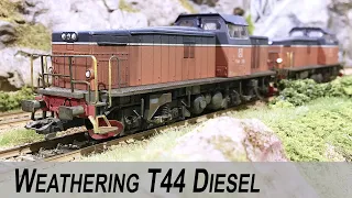 Weathering the T44 diesel locomotive - Detailed guide DIY