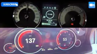 2015 BMW 530d vs Jaguar XF 3.0D 0-210 km/h Acceleration BATTLE