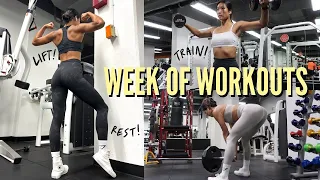 WEEK OF WORKOUTS | My Workout Routine + Training Upper & Lower Body!