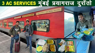 Duronto Express Train Mumbai to Praygraj in 3ac with Food