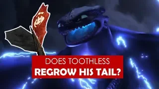 Does Toothless regrow his tail? [ How to Train Your Dragon 3: The Hidden World ]