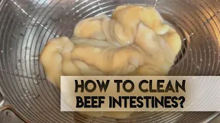 Как очистить тонкую Говяжую Кишку?Приготовим колбаски. How to clean Beef intestines?