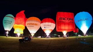 Exclusive Ballooning's Hot Air Balloon Night Glow - Tavistock 2015.