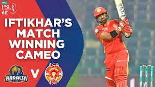 Iftikhar’s Match Winning Cameo | Karachi Kings vs Islamabad United | Match 22 | HBL PSL 6 | MG2L