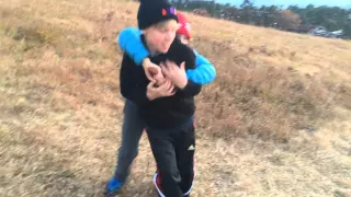 Kids Wrestling at the Daisen White Ski Hill