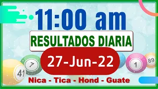 11 AM Sorteo Loto Diaria Nicaragua │ 27 de Junio de 2023