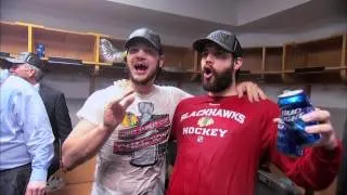 Chicago Blackhawks Stanley Cup Locker Room Celebration