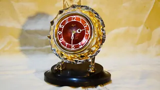 Настольные часы Хрустальный Маяк Made in USSR Clock Mayak Разборка,смазка,ремонт