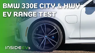 BMW 330e PHEV City & 70 MPH Highway EV Range Tests