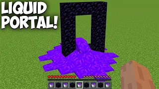 I found LIQUID Minecraft PORTAL ! What if I Create LIQUID PORTAL in Minecraft ? #588