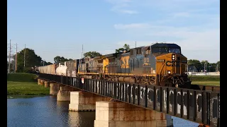 A Trio of CSX Trains on the Toledo Sub through Troy, OH July 2020