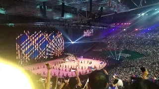 Opening of Seagames in Philippine Arena. Crowd singing "Manila".