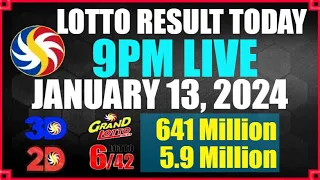 Lotto Result Today January 13 2024 9pm | Ez2 Swertres