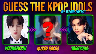 KPOP GAME | Guess The K-Pop Idols By Mixed Faces #1 (HARD?)