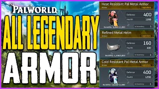 Palworld HOW TO GET ALL LEGENDARY ARMOR SCHEMATICS - All Armor Drop Locations (Tips)