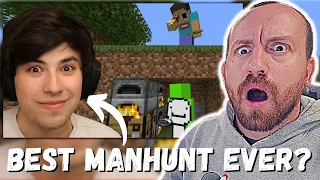 BEST MANHUNT!?! GeorgeNotFound Minecraft Speedrunner Spy VS Hunter (FIRST REACTION!) & Extra Scenes