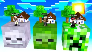 SOPRAVVIVO SOPRA LE TESTE GIGANTI DEI MOB DI MINECRAFT!!