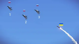 Scary moment! Three Russian Mig-29 pilots were shot down by a missile and died instantly