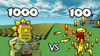 1000  Barako Sun Chief Vs 100 Mutant Blaze | Minecraft