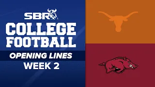 NCAA Week 2 Opening Lines Highlights 🏈 | Texas vs. Arkansas Odds and Analysis