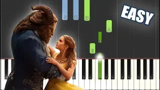 Beauty and the Beast - Ariana Grande & John Legend | EASY PIANO TUTORIAL + SHEET MUSIC by Betacustic