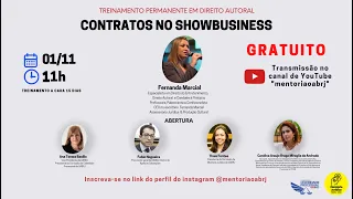 CONTRATOS NO SHOW BUSINESS - TREINAMENTO EM DIREITO AUTORAL - 01/11/2023