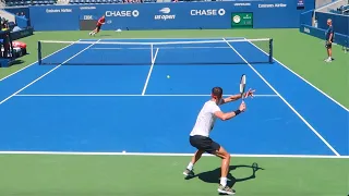 Grigor Dimitrov Practice Match Court Level View - ATP Tennis Match