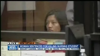 Family of slain nursing student reacts to sentence handed down for killer