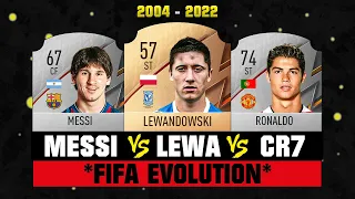 Ronaldo VS Messi VS Lewandowski FIFA EVOLUTION! 😢💔 FIFA 04 - FIFA 22