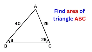 Find the area of triangle ABC | A Nice Geometry Problem