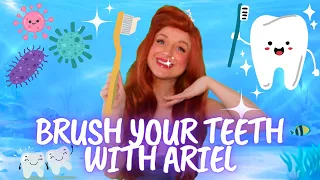 BRUSH YOUR TEETH WITH ARIEL THE MERMAID 🧜🏻‍♀️✨🦷