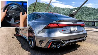 1000HP Audi RS7 Sportback | Forza Horizon 5 | Steering Wheel Gameplay